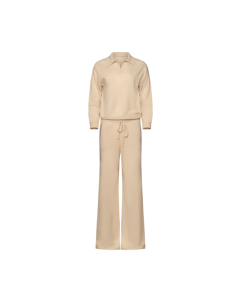 Giselle beige cashmere set