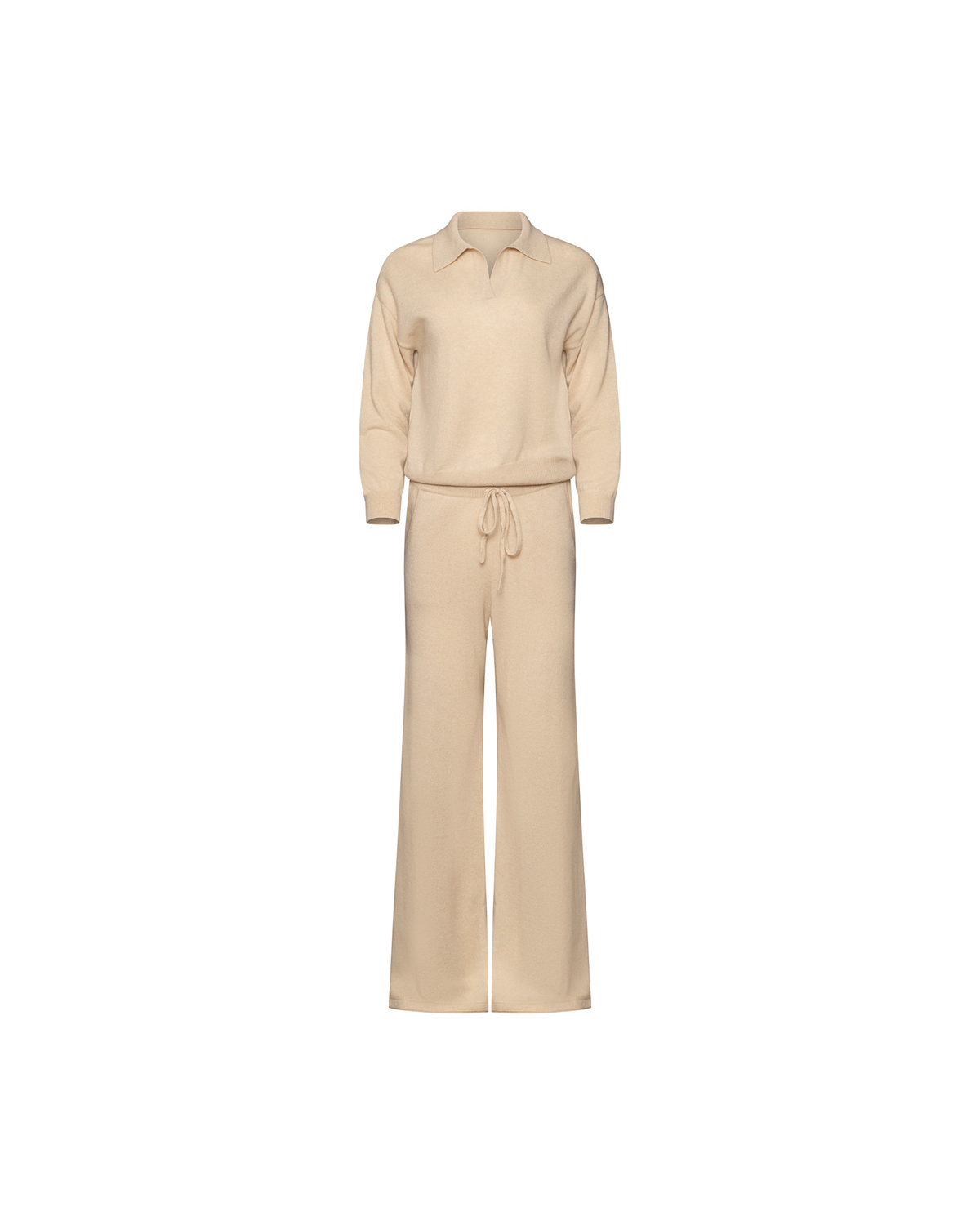 Giselle beige cashmere set