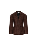 Sienna burgundy suede blazer