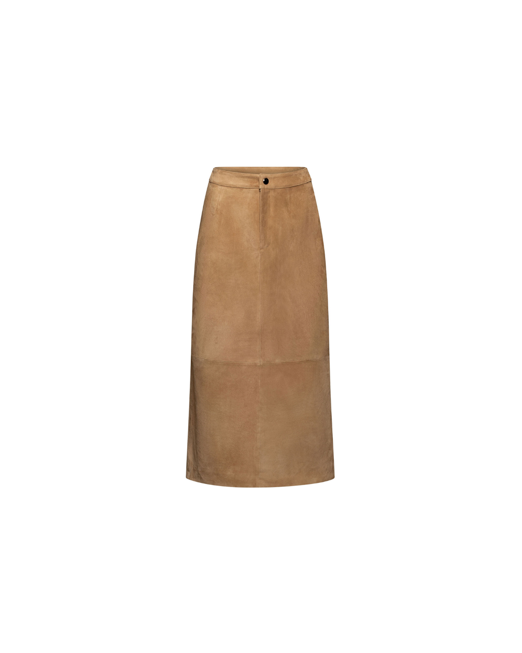 Suede midi skirt