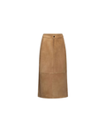 Suede midi skirt