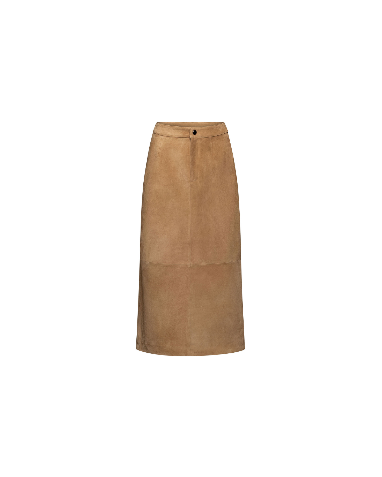 Suede midi skirt