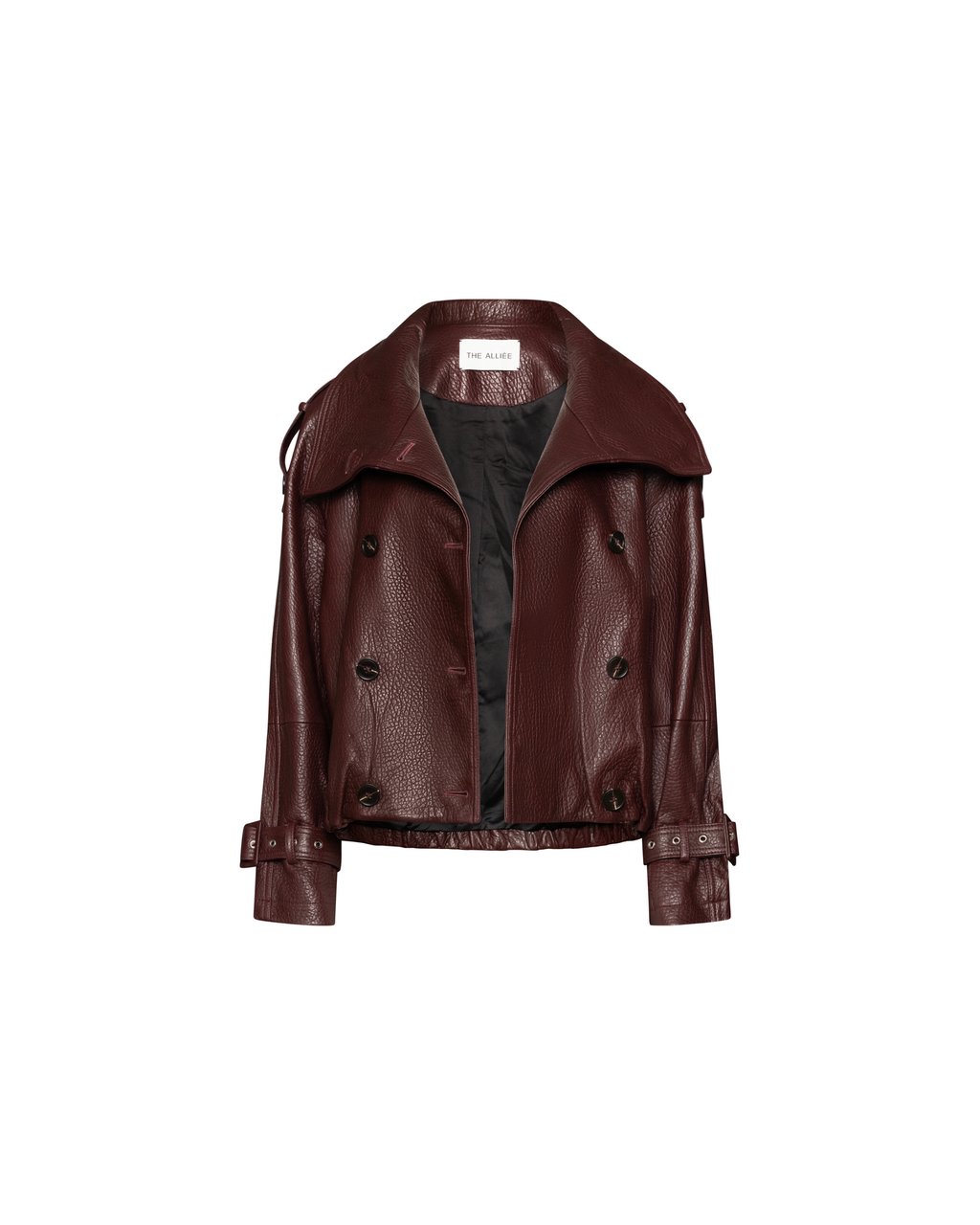 Aurelia burgundy leather jacket