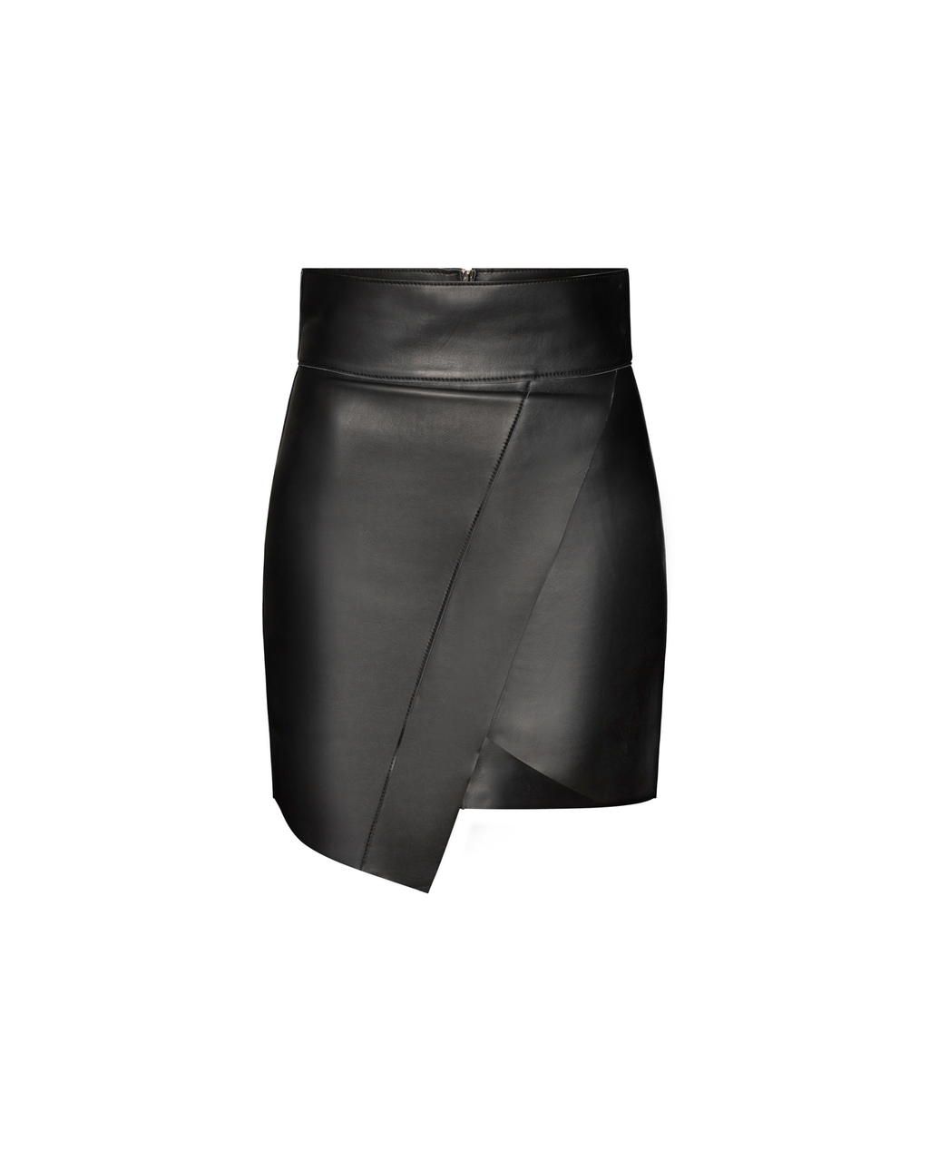 Lou black leather mini skirt
