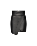 Lou black leather mini skirt