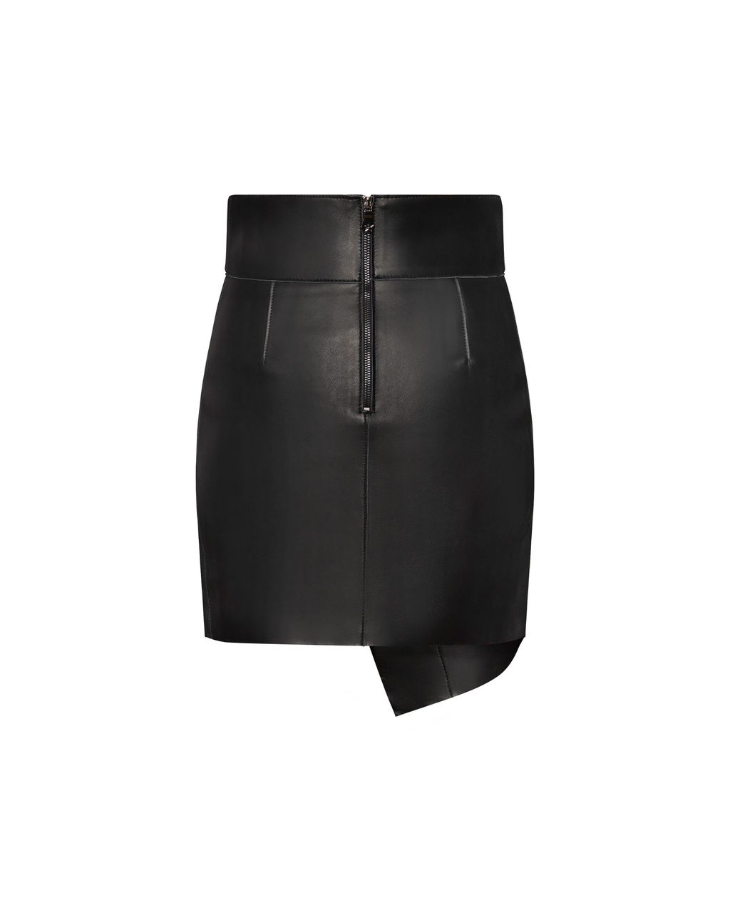 Lou black leather mini skirt