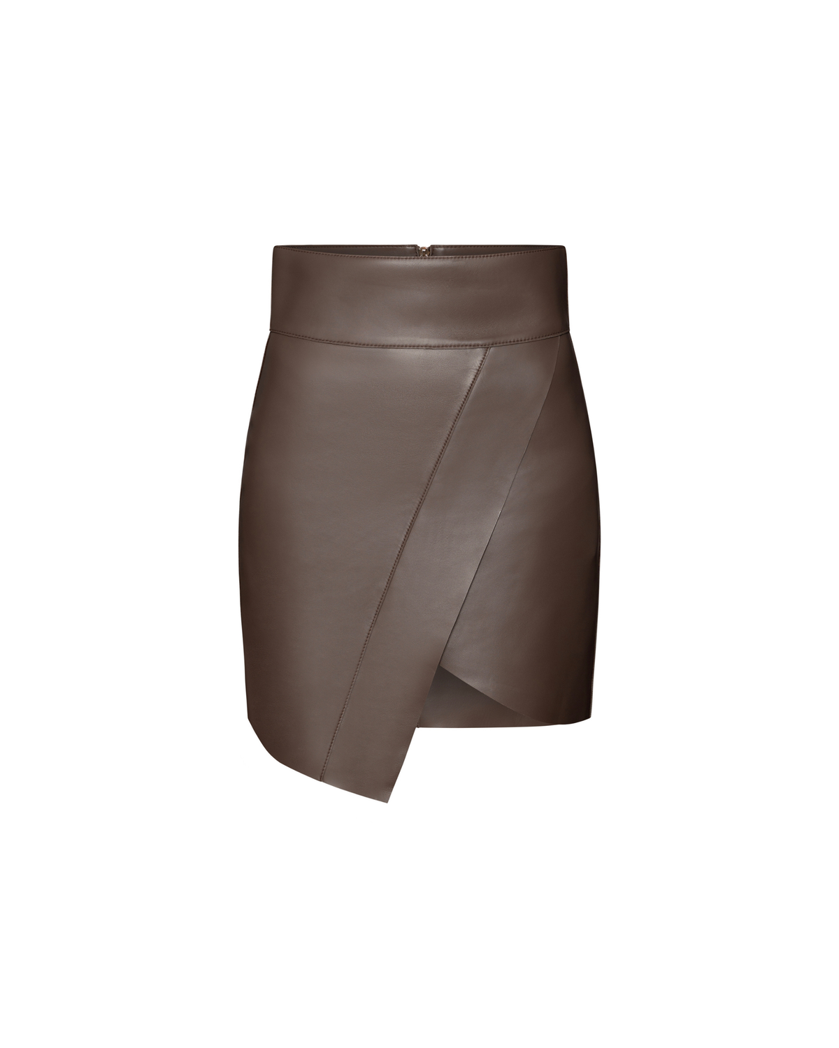 Lou brown leather mini skirt