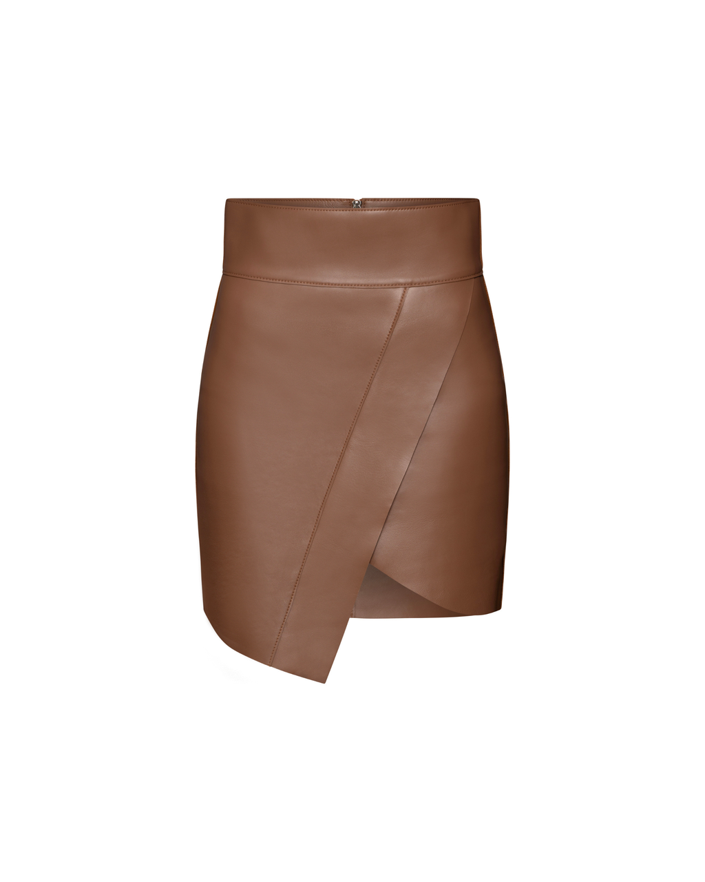 Lou camel leather mini skirt