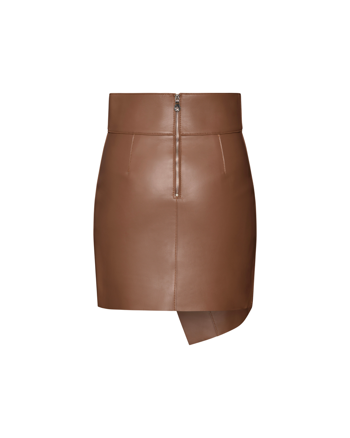 Lou camel leather mini skirt
