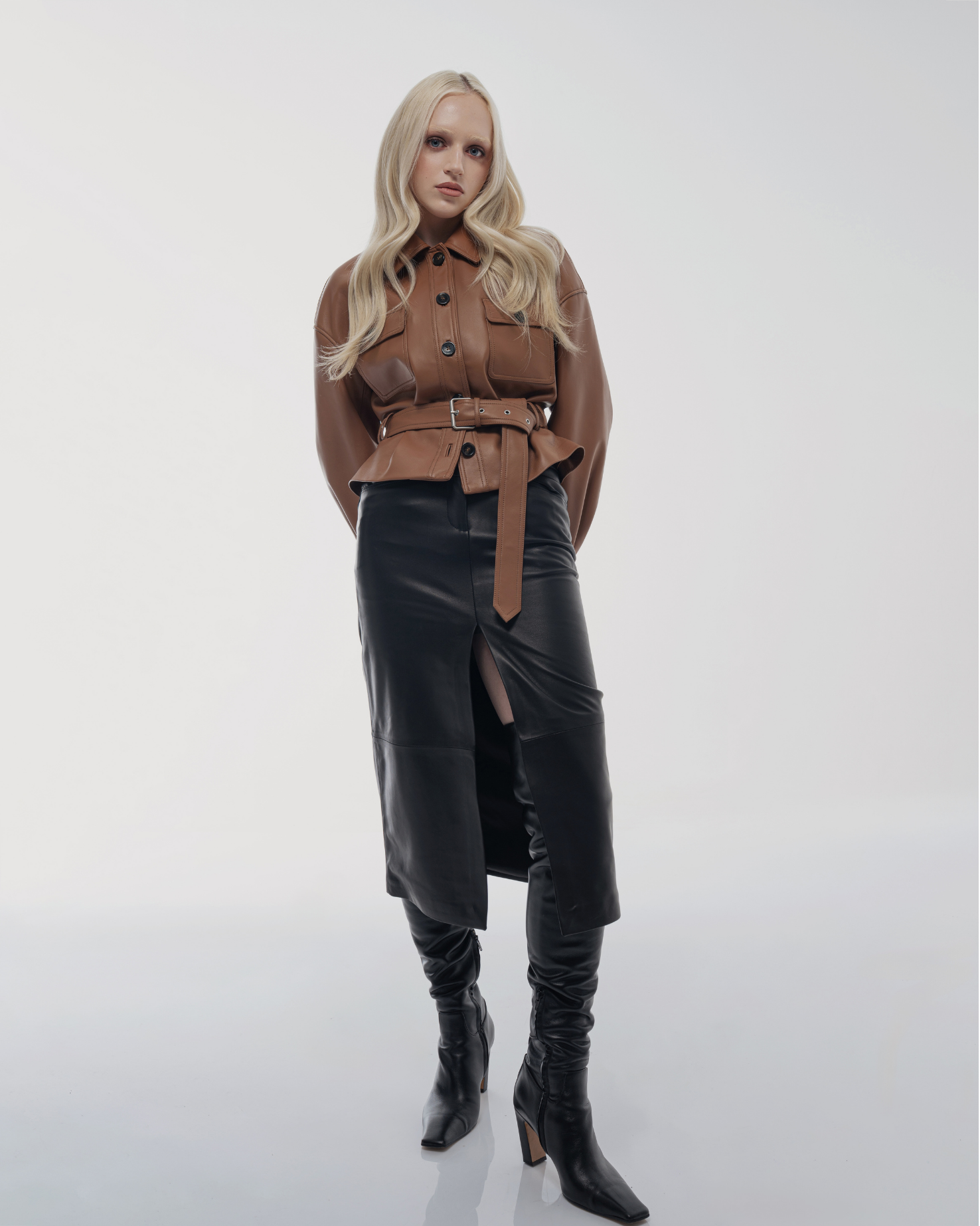 Belted Leather Jacket