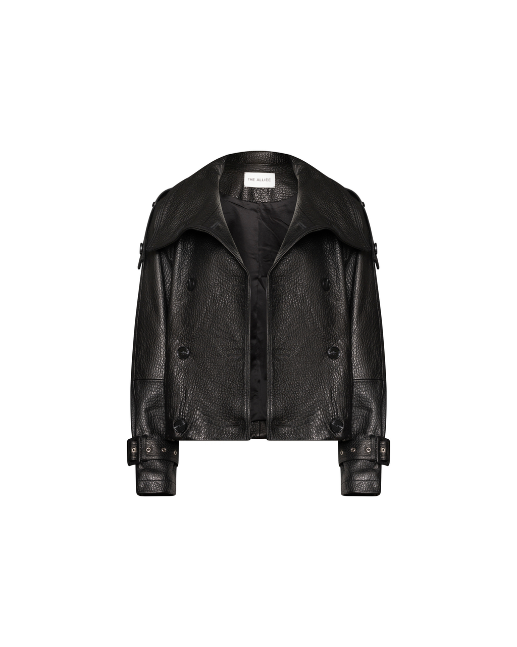 Aurelia black leather jacket