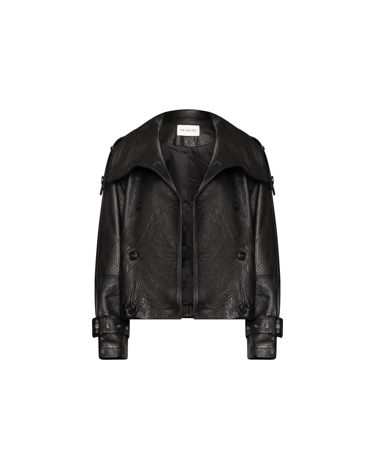 Aurelia black leather jacket