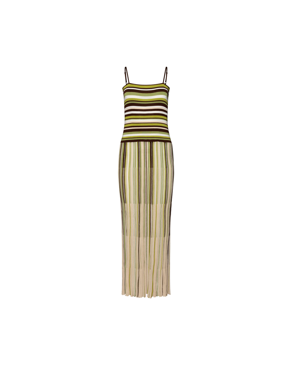 Striped flowy knit maxi dress