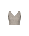 Livi cropped grey cashmere tank