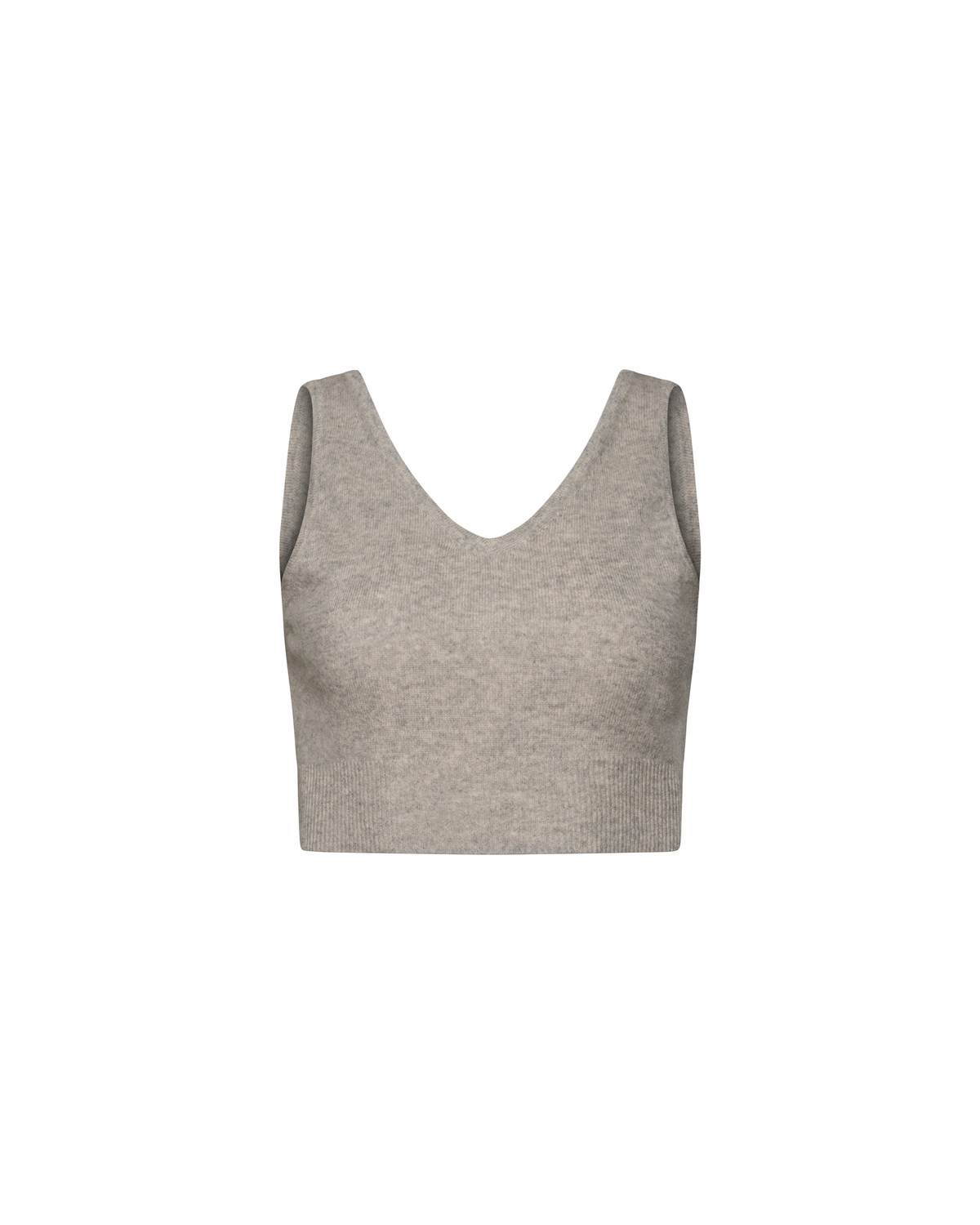 Livi cropped grey cashmere tank