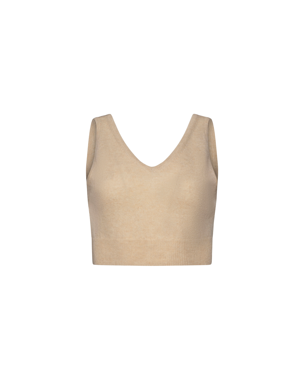 Livi cropped beige cashmere tank