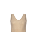 Livi cropped beige cashmere tank