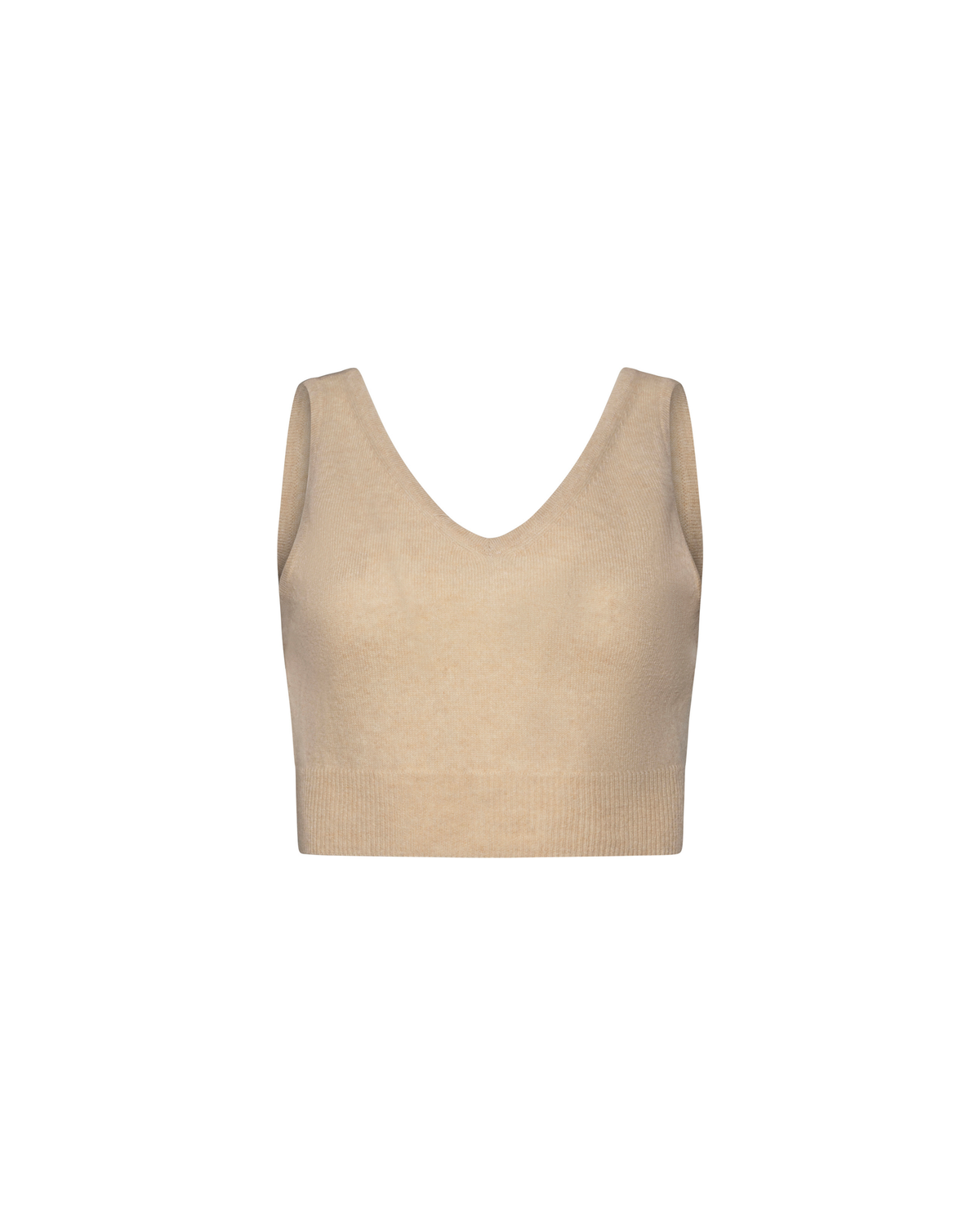 Livi cropped beige cashmere tank