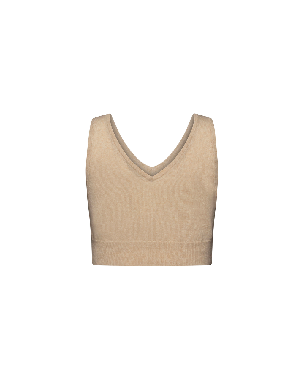 Livi cropped beige cashmere tank