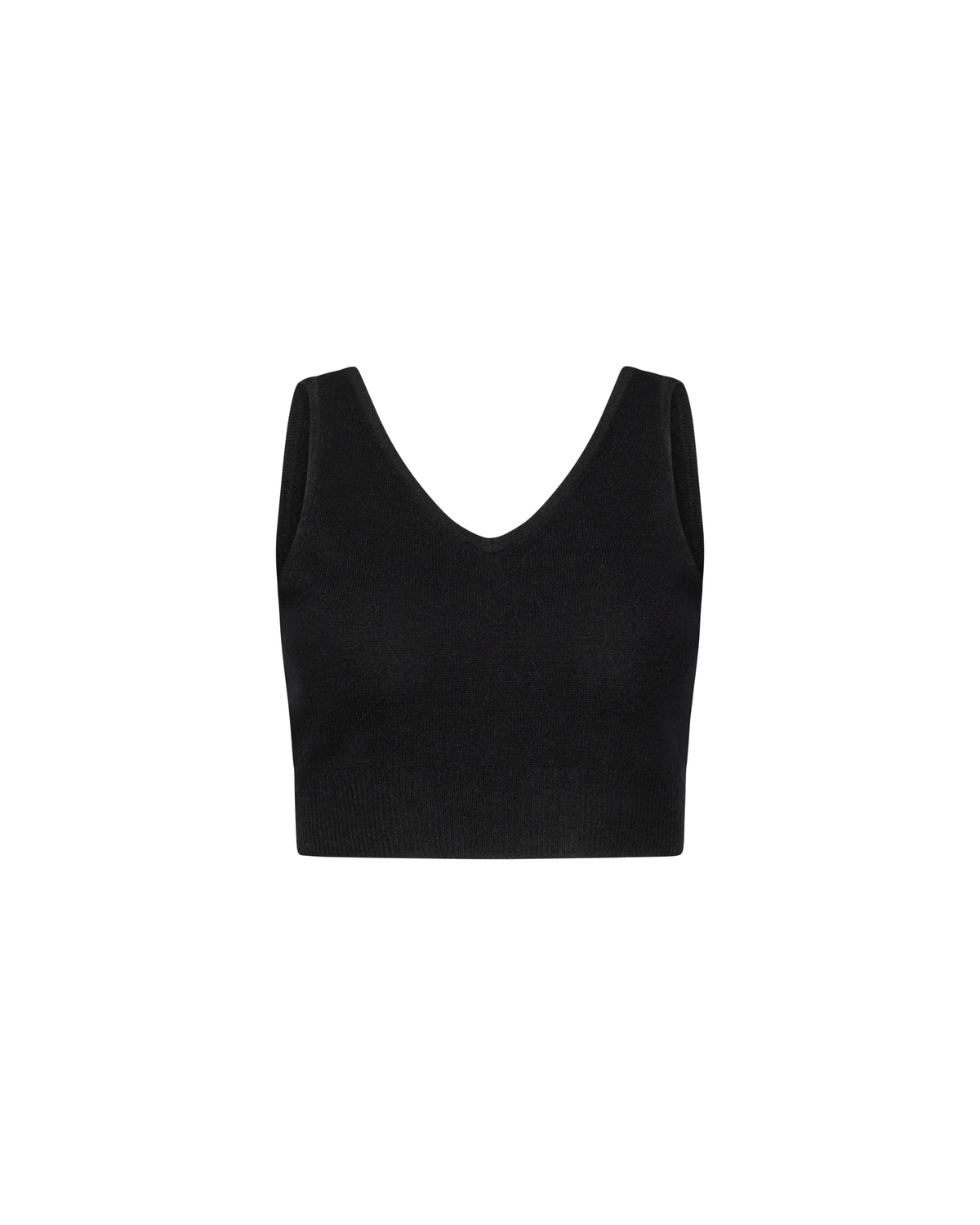 Livi cropped black cashmere tank