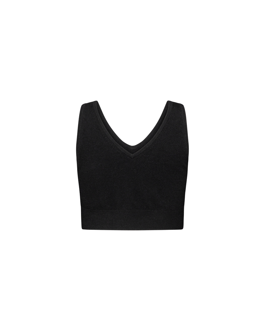 Livi cropped black cashmere tank