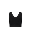 Livi cropped black cashmere tank