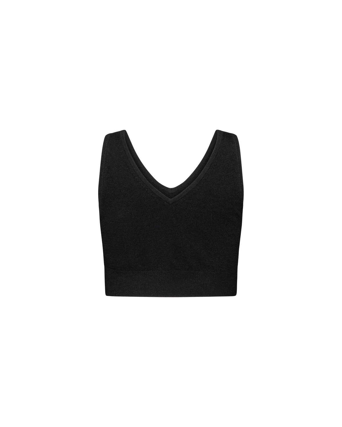 Livi cropped black cashmere tank