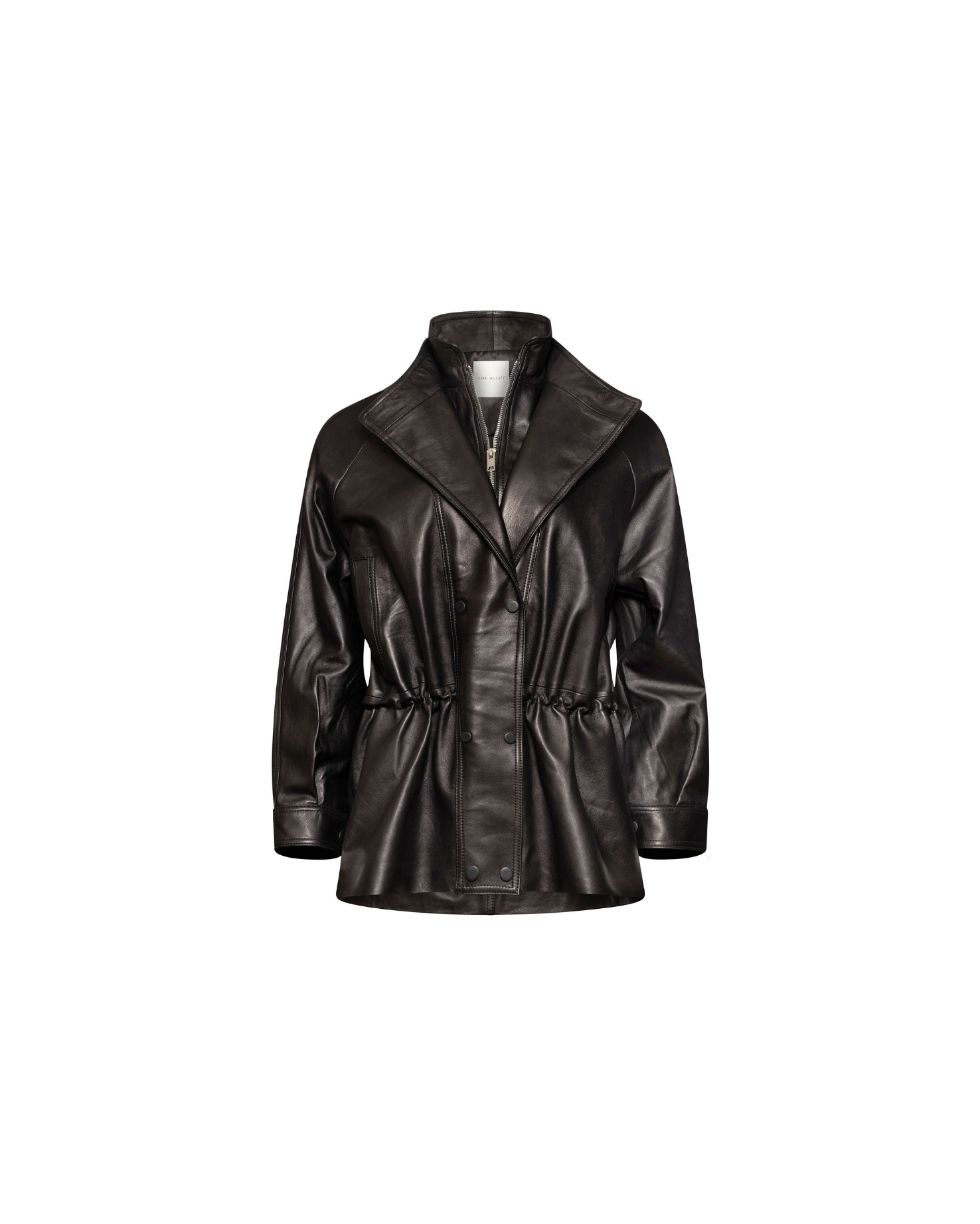 Leather drawstring-waist Jacket