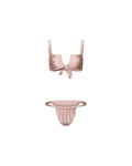 Pink ruched bikini