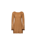 Camel long sleeve knit dress
