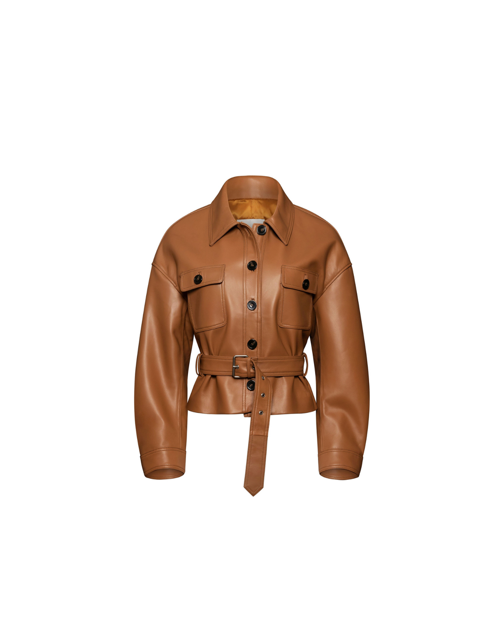 Belted Leather Jacket