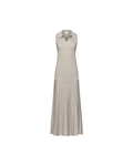 Grey knit preppy maxi dress