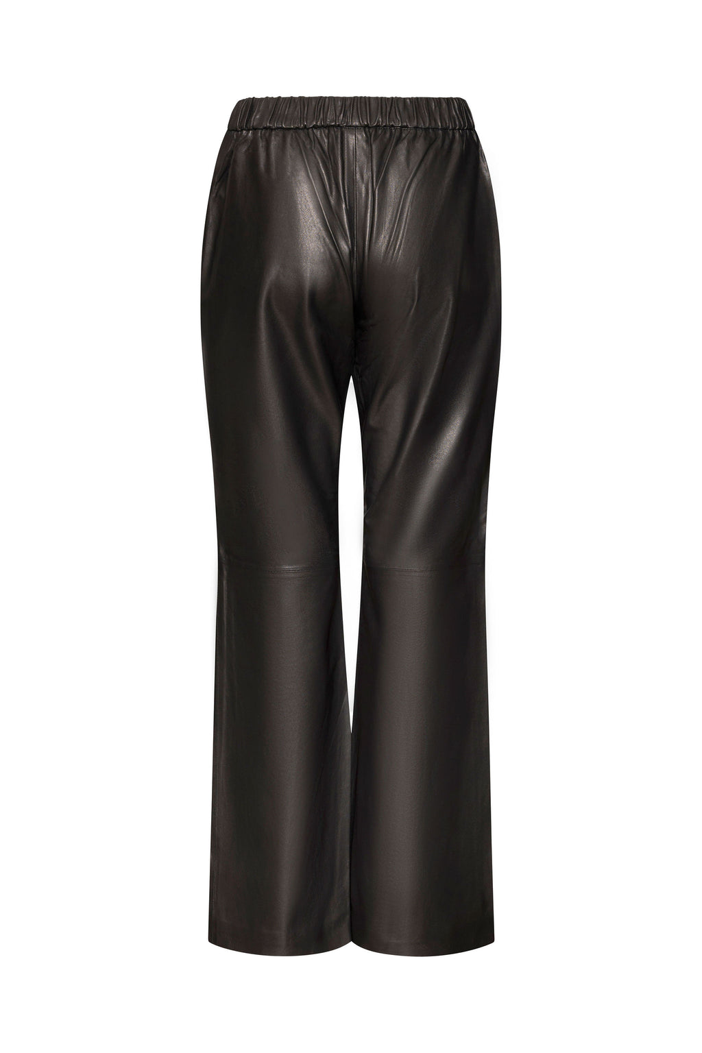 Black leather pants with clasp