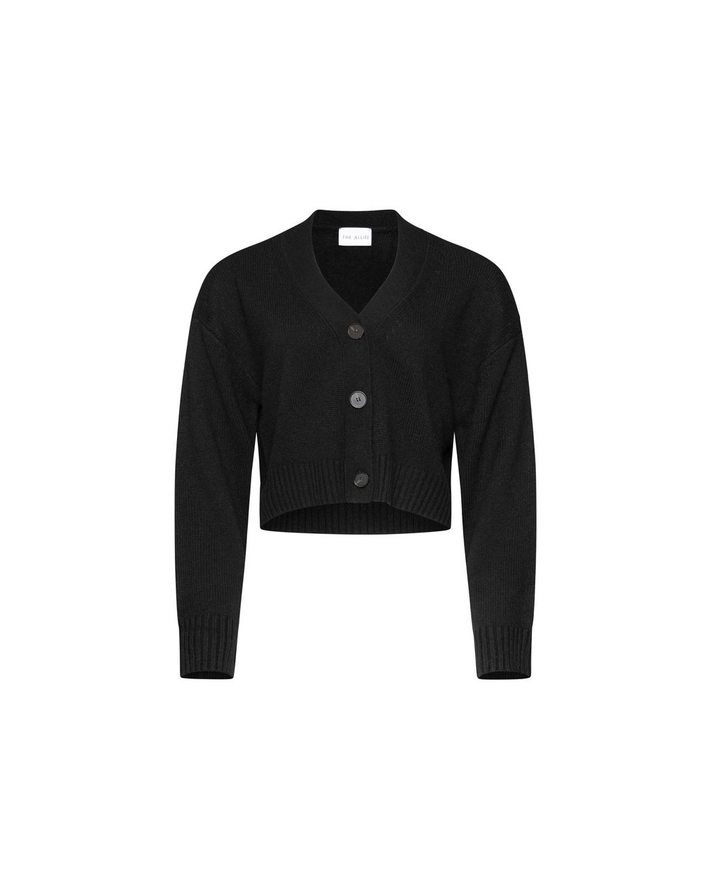 Lola black cropped knit cardigan