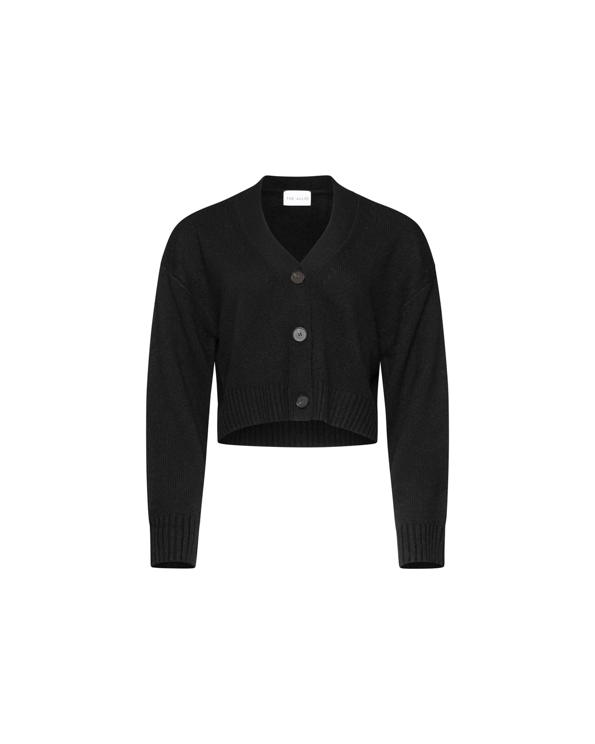 Lola black cropped knit cardigan