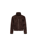 Chocolate Suede Bomber Jacket