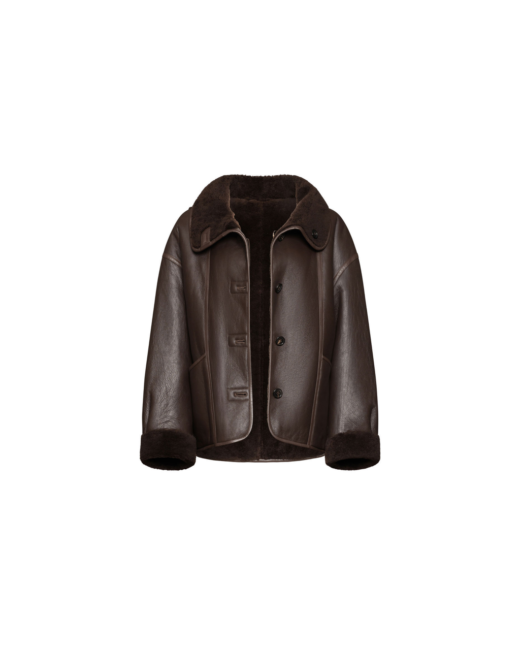 Sabine brown reversible shearling jacket