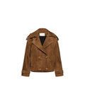 Brown Suede Oversized Jacket