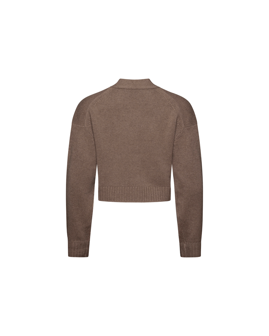 Lola khaki cropped knit cardigan