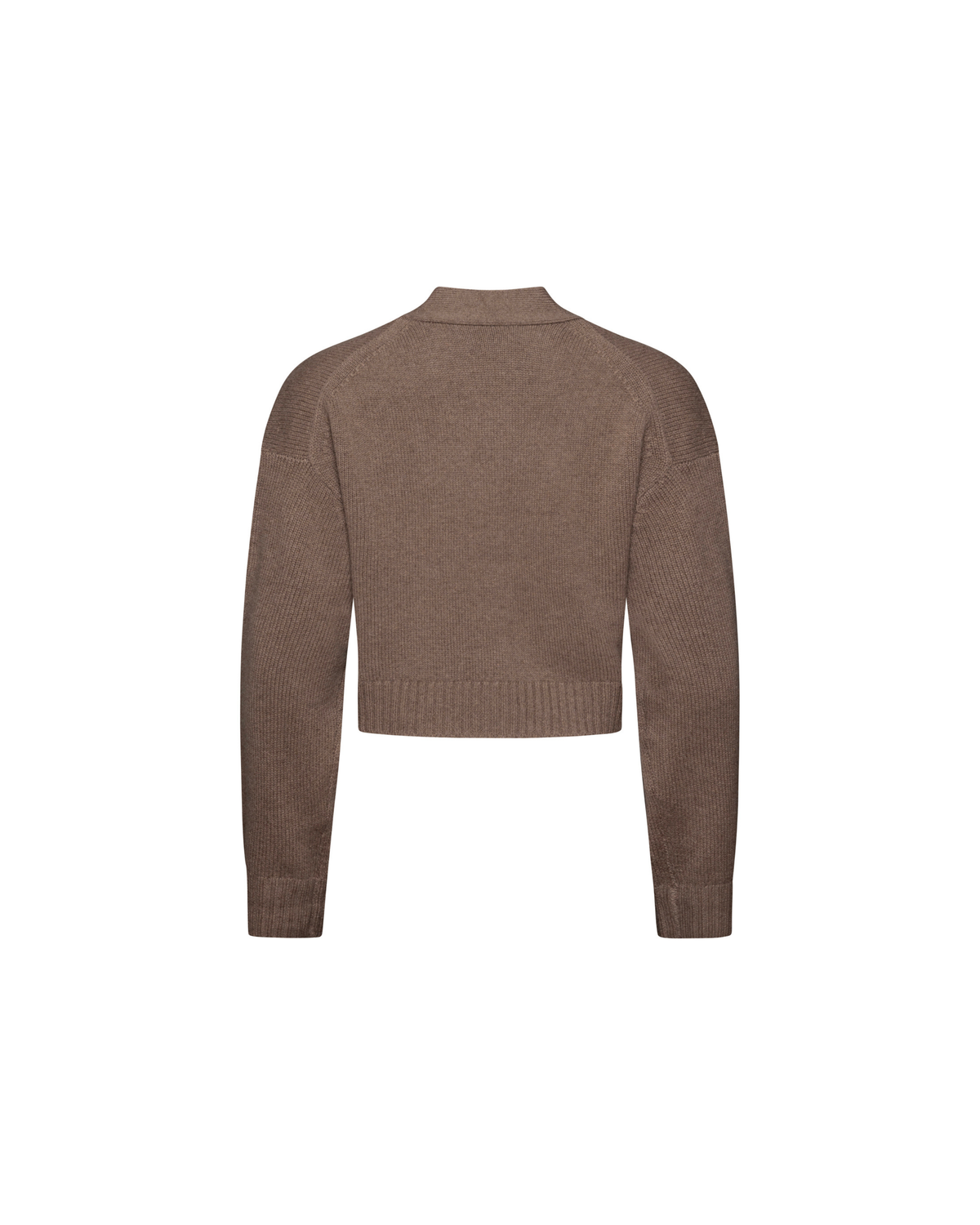 Lola khaki cropped knit cardigan