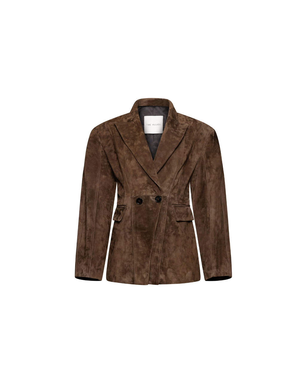Tailored brown suede blazer