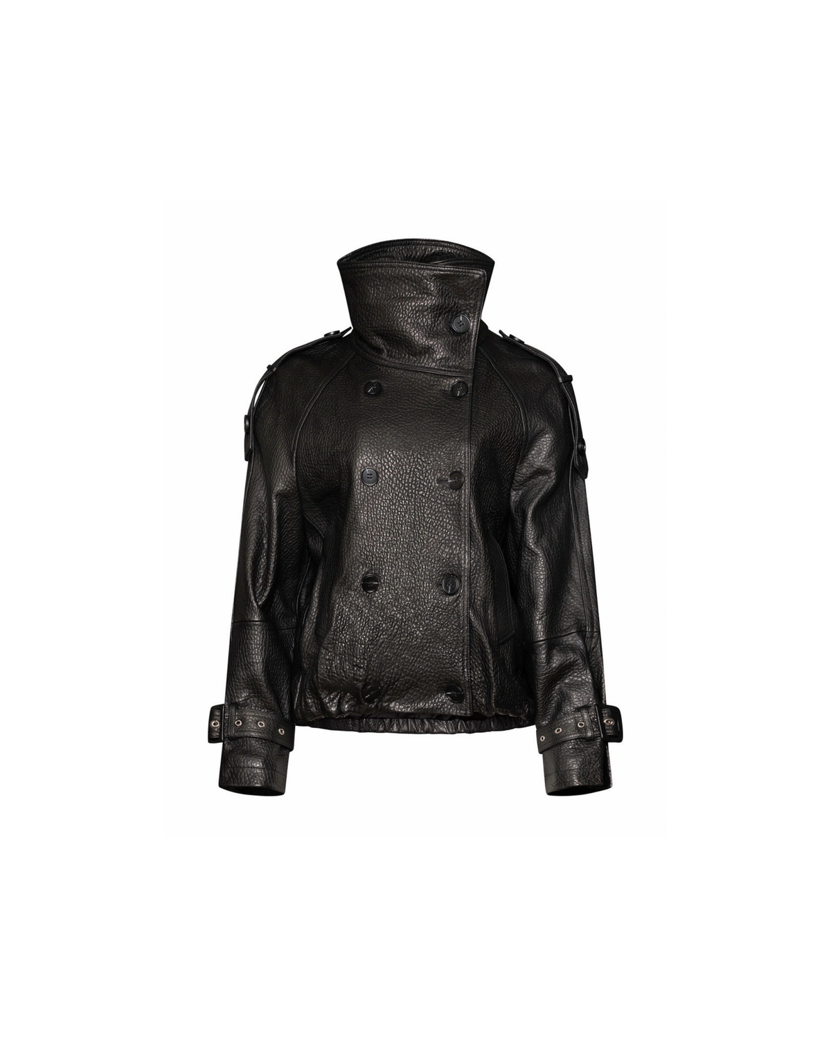 Aurelia black leather jacket