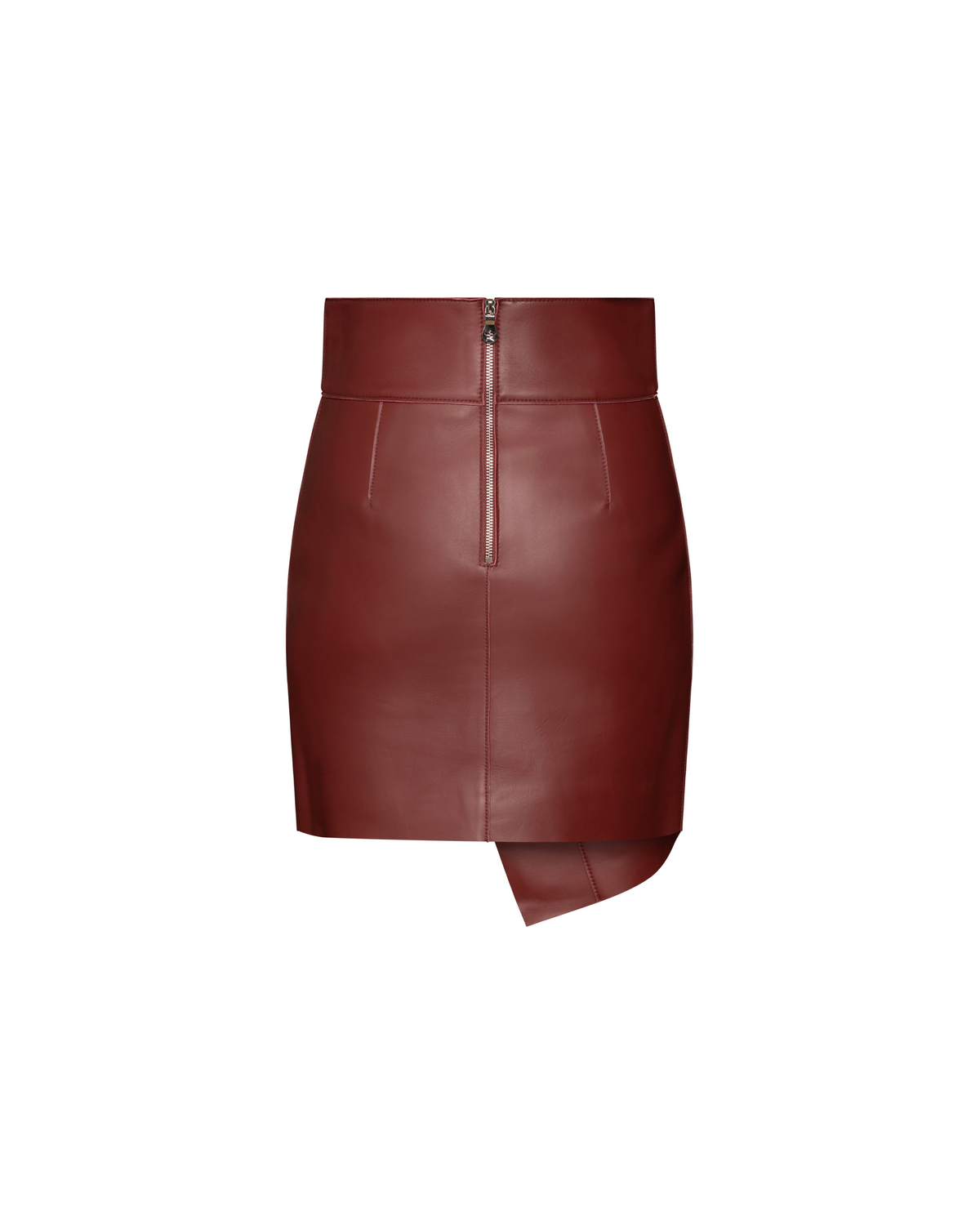 Lou burgundy leather mini skirt