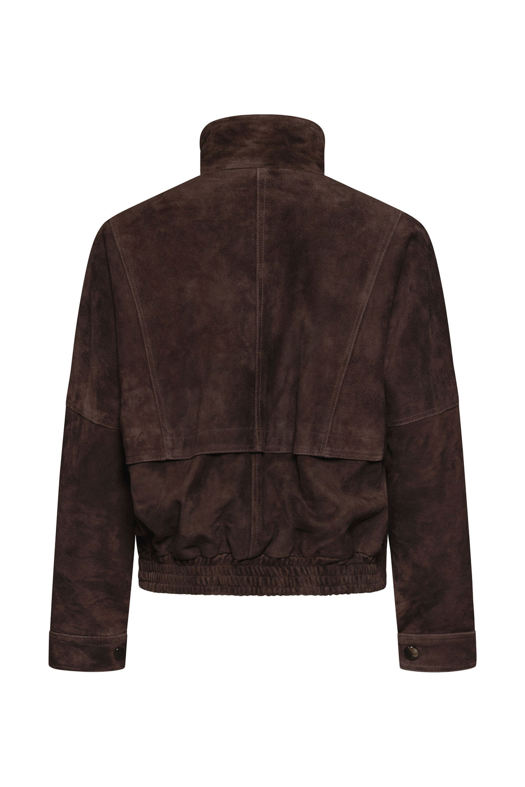 Chocolate Suede Bomber Jacket