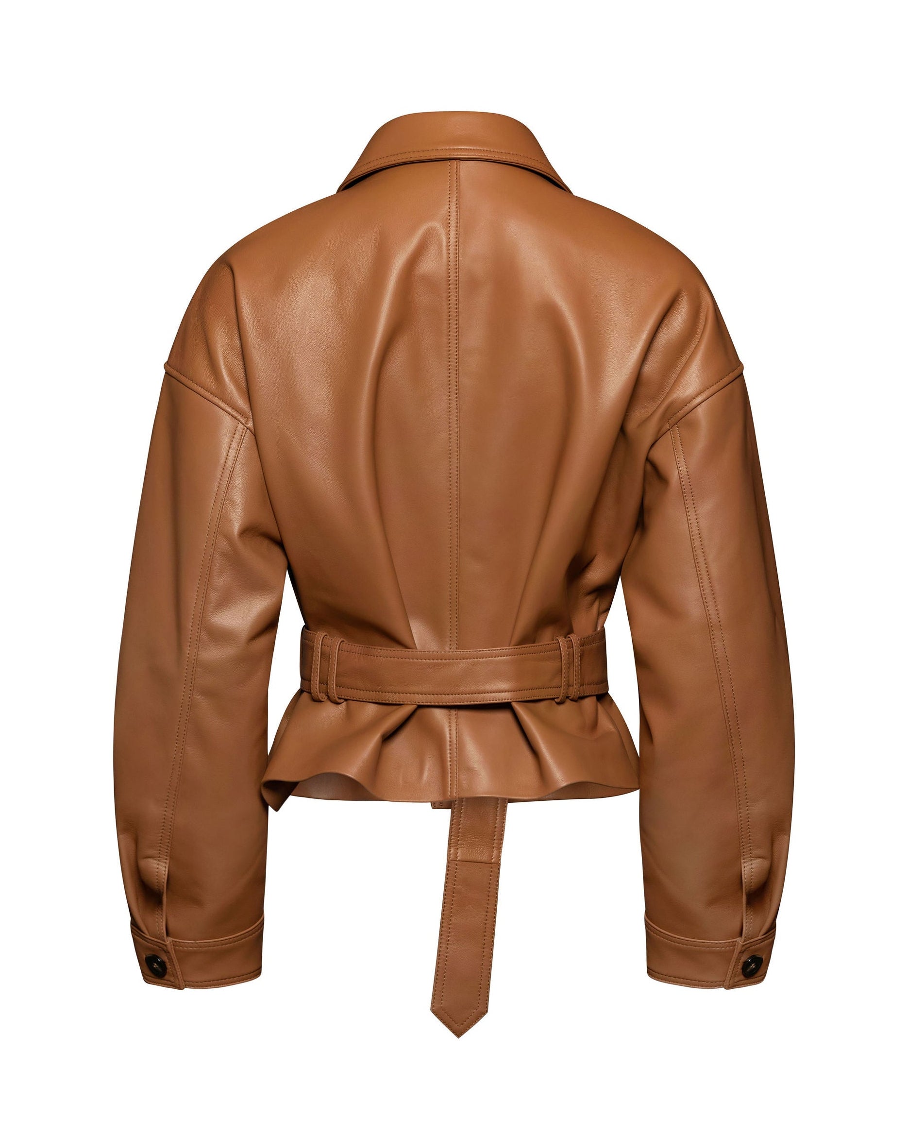 Belted Leather Jacket