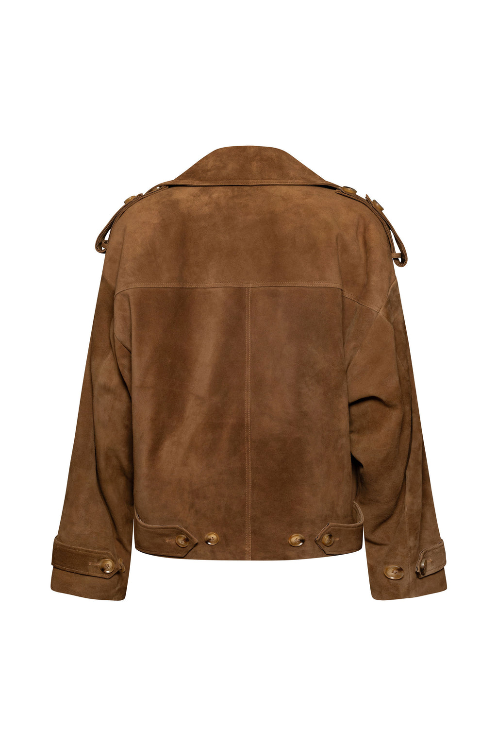 Brown Suede Oversized Jacket