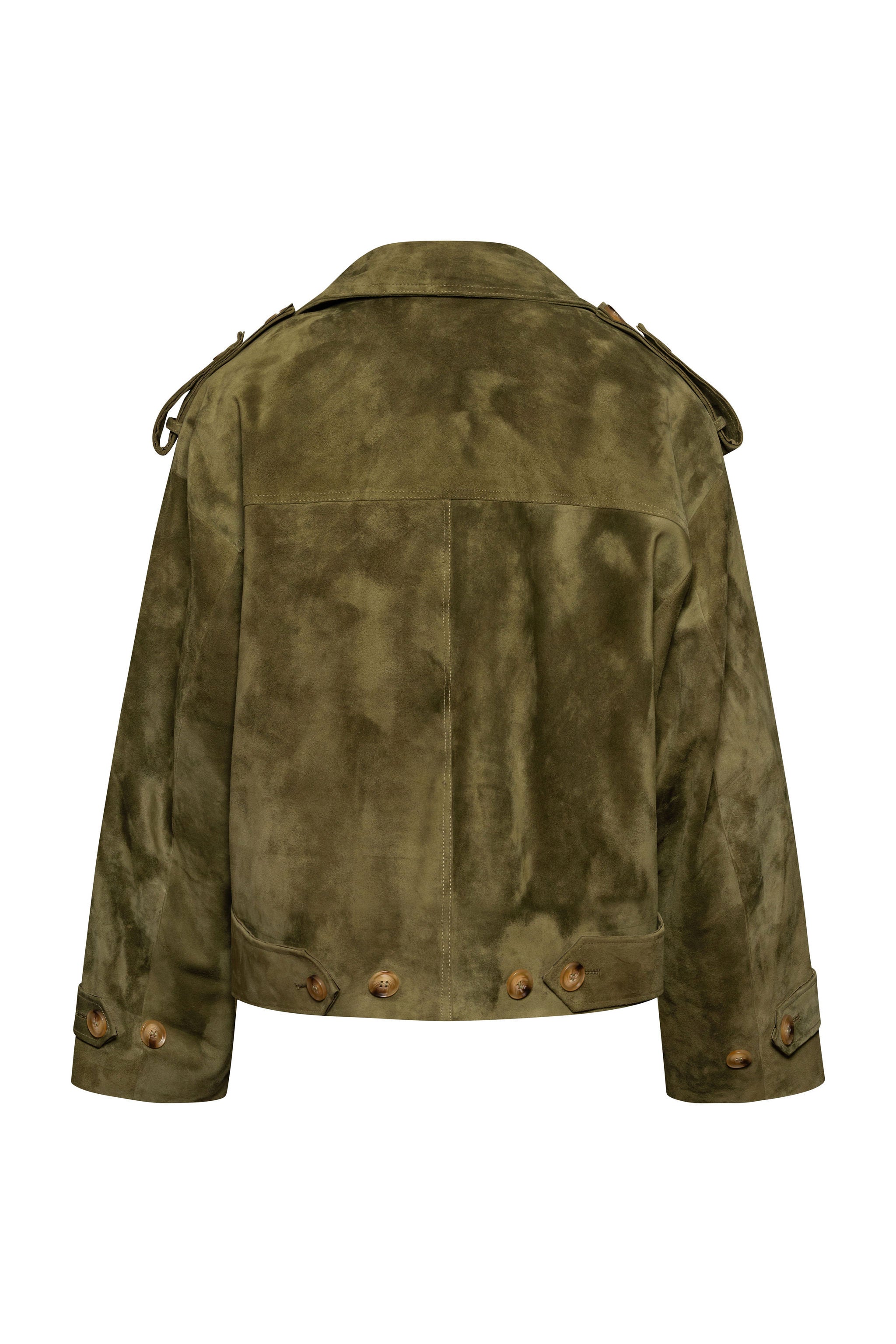 Green Suede Oversized Jacket