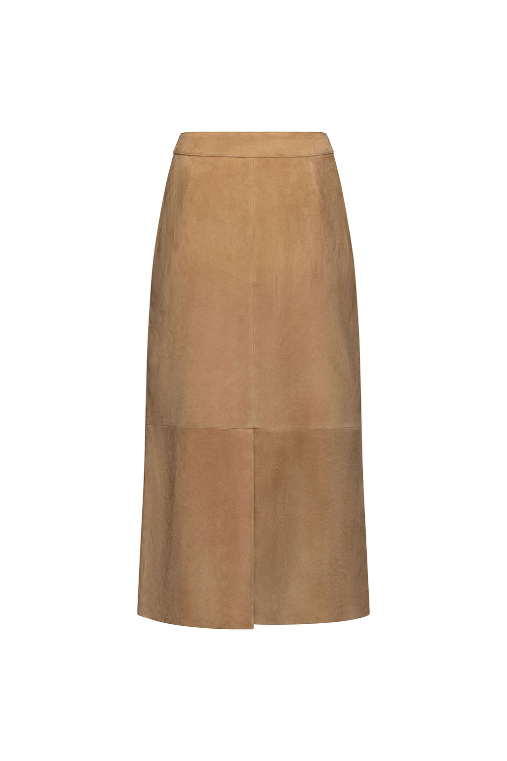 Suede midi skirt