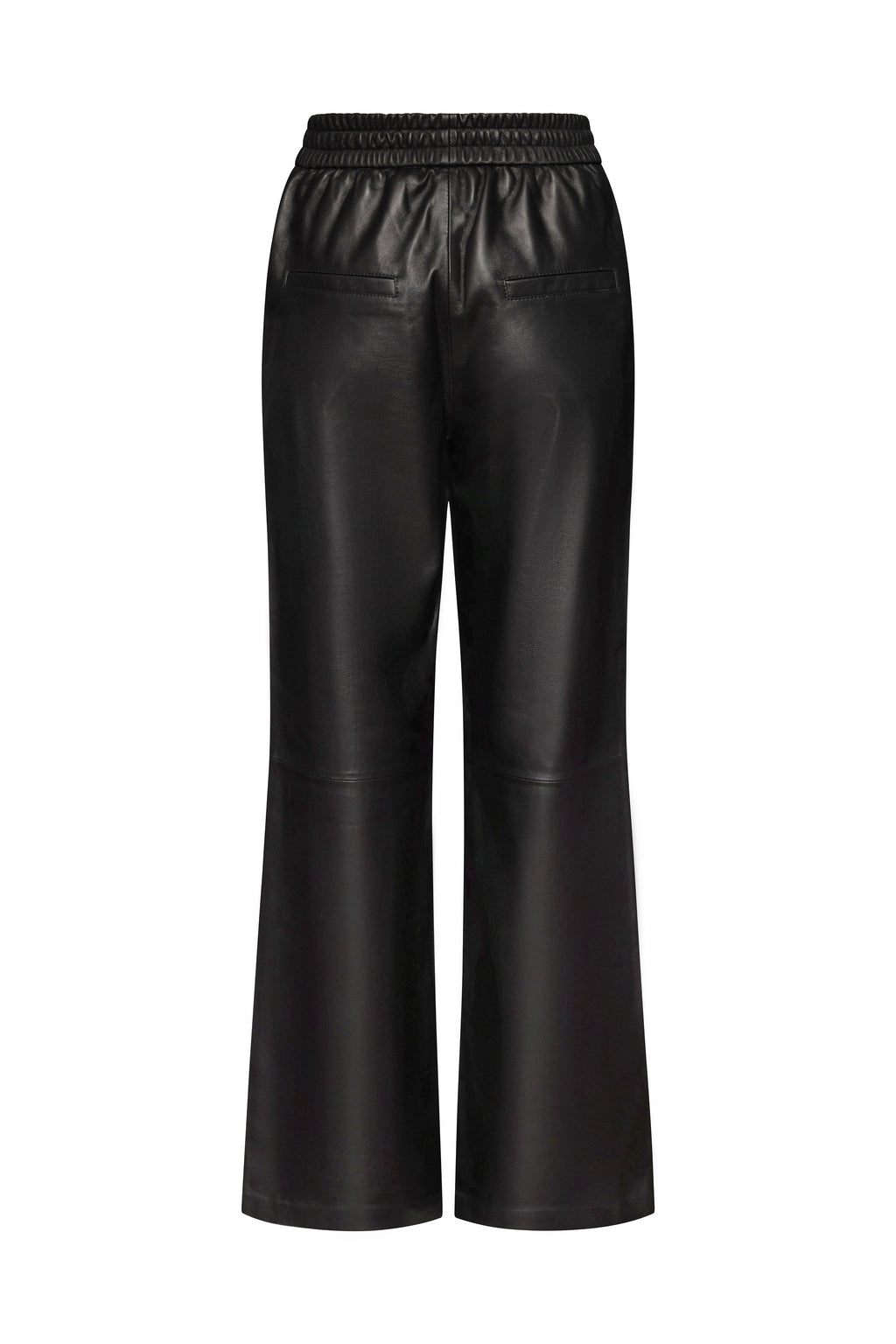 Straight leg leather pants