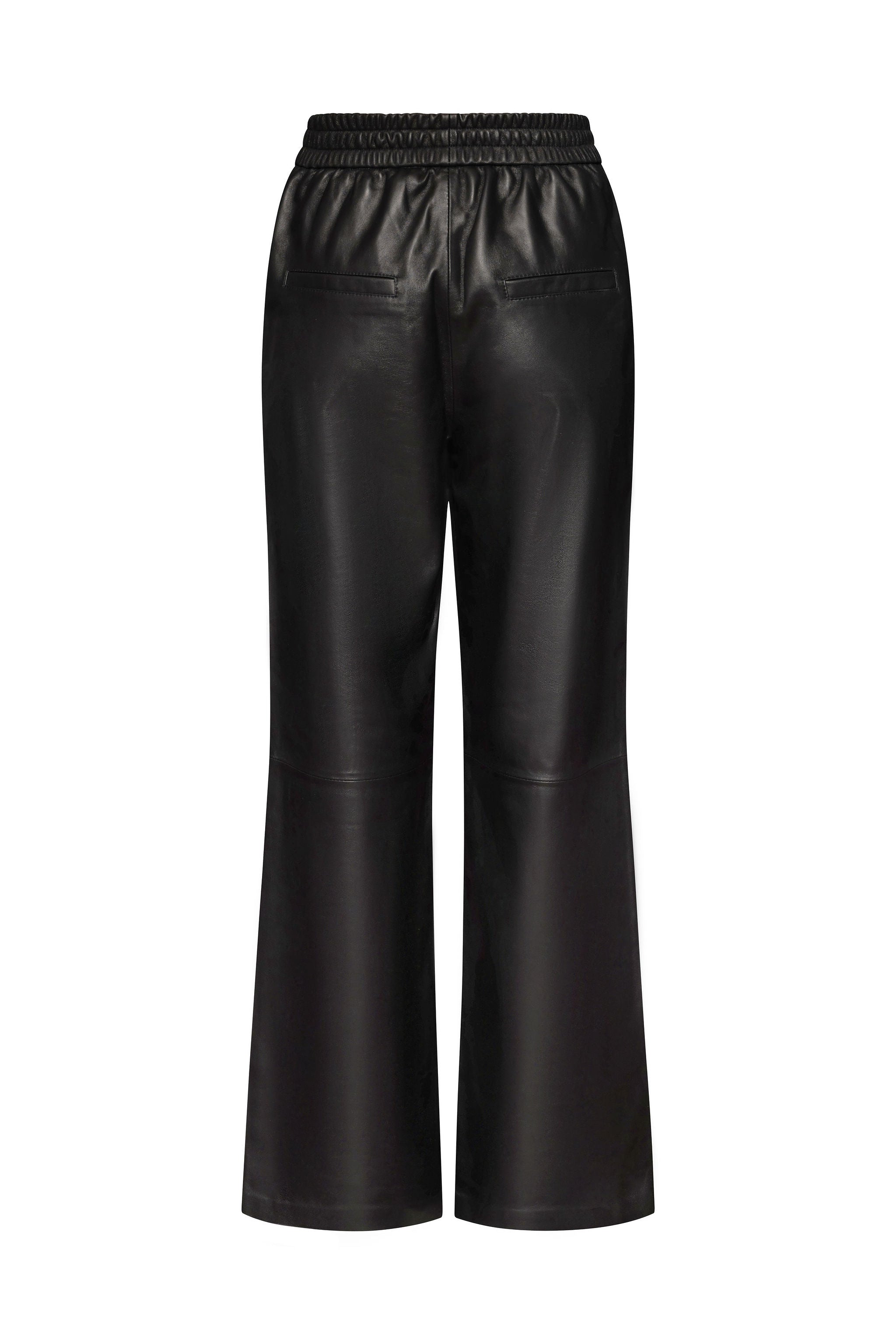 Straight leg leather pants